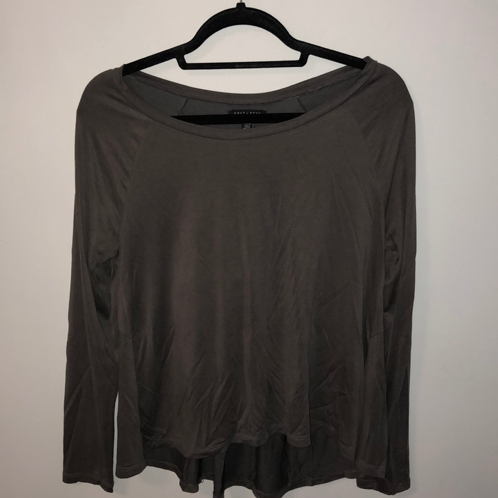 “Soft and Sexy” long sleeve grey tee